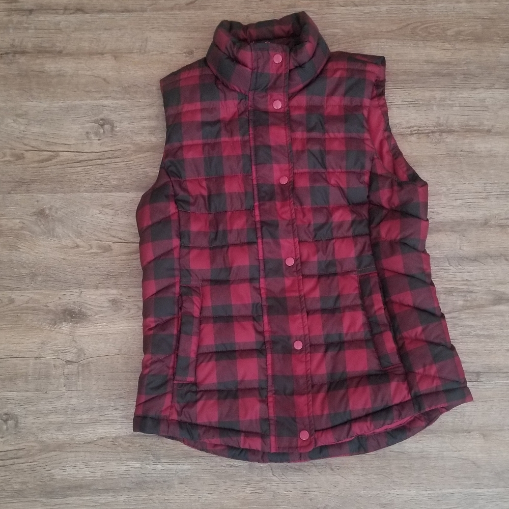 Gap women's puffer checker vest. Size xs